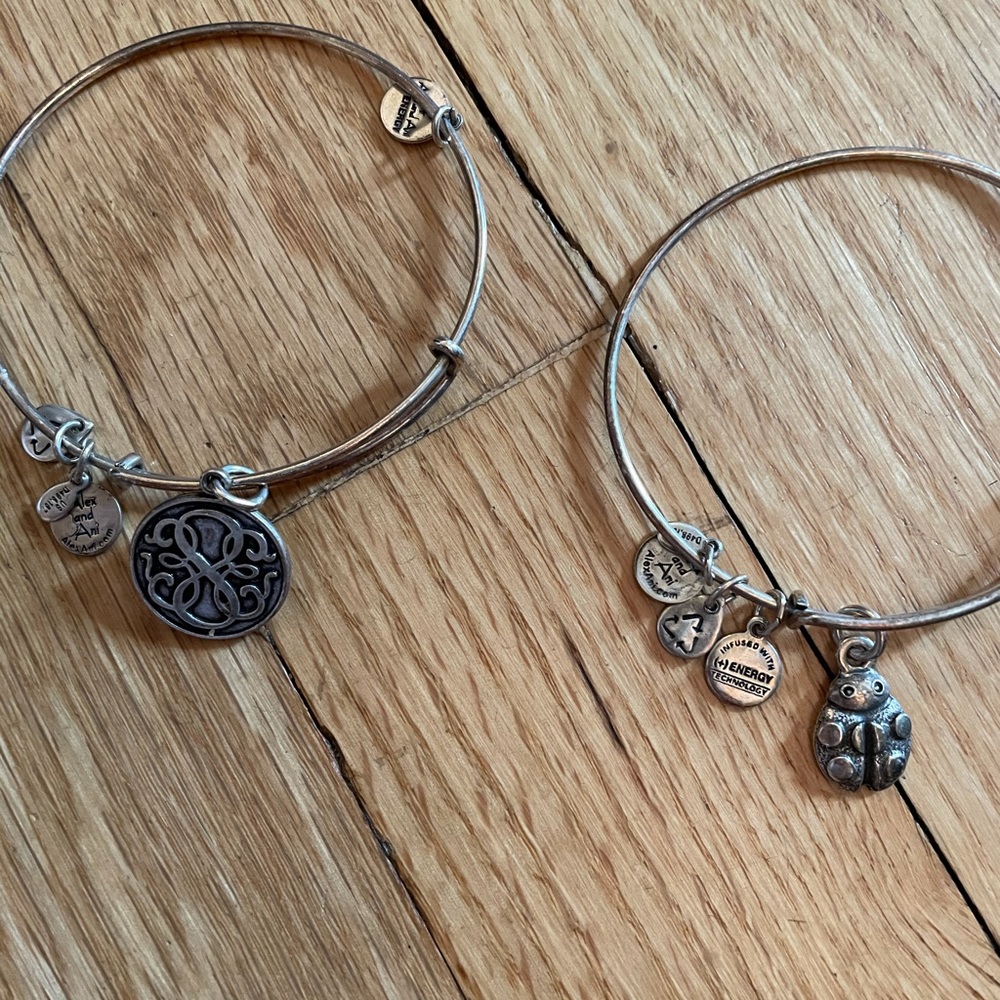 Alex & Ani silver bracelet set